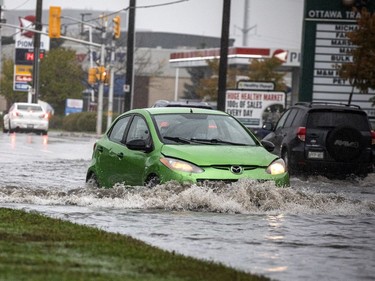 Ottawa was hit with heavy rainfall Saturday, October 16, 2021, that result in flooding on many area streets.