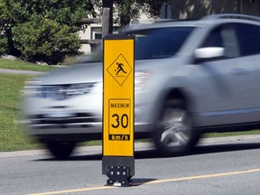 Lowering a speed limit won't make a big impact unless it comes with a physical redesign — such as traffic calming measures like flex stakes — or regular police enforcement.
