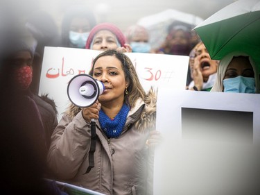 Saturday's protest in Ottawa was part of an international call for the restoration of civilian rule in Sudan.