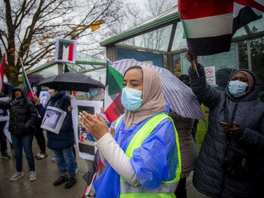 Reem Abbas was part of Saturday's protest in Ottawa.