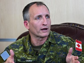 File photo/ Lt.-Gen. Trevor Cadieu, pictured in 2017, is under police investigation, Postmedia has confirmed.