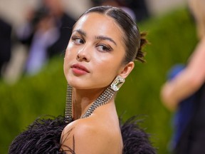 Files: Olivia Rodrigo attends The 2021 Met Gala Celebrating In America: A Lexicon Of Fashion at Metropolitan Museum of Art on September 13, 2021 in New York City.