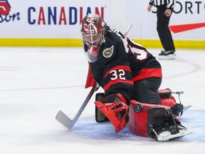Filip Gustavsson #32 of the Ottawa Senators.