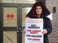 Stacey Payne is the spokesperson for the group protesting mandatory vaccinations for federal public servants.