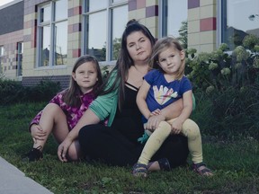 Tanya Lupinski and her daughters Brooke, 7, and Cassidy, 4, who both attend St. Benedict Catholic School in Barrhaven.