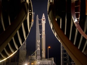 A United Launch Alliance Atlas V rocket with the Lucy spacecraft aboard at Space Launch Complex 41, Oct. 14, 2021, at Cape Canaveral Space Force Station in Florida.
