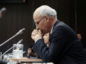 Privy Council Clerk Michael Wernick waits to testify before the House of Commons justice committee regarding the SNC-Lavalin scandal, March 6, 2019.
