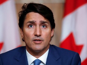 Prime Minister Justin Trudeau during a news conference in Ottawa, October 6, 2021.