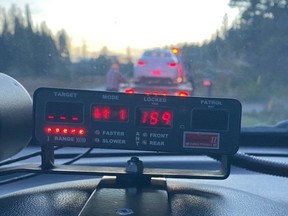 On #Hwy132 in @AdmastonBromley Driver stopped for travelling 79km/hr over the posted speed limit.