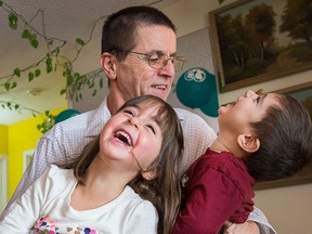 Ottawa academic Hassan Diab plays with with his children in Ottawa shortly after finally being released by the French justice system in 2018.