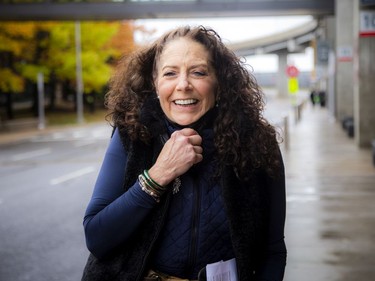 The first international flight since the pandemic began, a flight from Fort Lauderdale, Fla., landed at the Ottawa International Airport on Sunday, Oct. 31, 2021. Sherry Muss was very excited to be back in Ottawa to visit a dear friend she hadn't seen since prior to the pandemic.