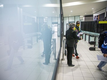 The first international flight since the pandemic began, a flight from Fort Lauderdale, Fla., landed at the Ottawa International Airport on Sunday, Oct. 31, 2021.