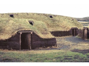 L'ANSE - L'Anse aux Meadows, near the tip of Newfouldland's Great Northern Peninsula, the oldest known permanent habitation of Europeans in the western hemisphere. Inhabited by the Vikings around 1000 AD it is one of Canada's four World Heritage Sites.