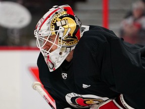 Matt Murray is goaltending with the Belleville Senators. There are no plans to use Murray in Anaheim or Los Angeles to complete a West Coast road trip.