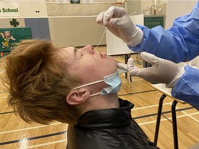 Ottawa Public Health held a rapid testing clinic at St. Pat's High School in February 2021.