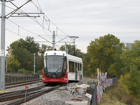 Ottawa's Confederation Line LRT system was out of operation because this train derailed near Tremblay Station on Sept. 19, 2021.