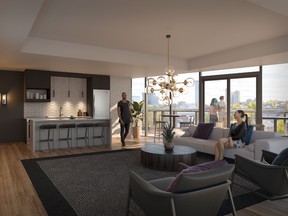 Young buyers are behind the push as condo sales in Ottawa shift into high gear. Seen here is The Party Room for the Hintonburg, occupancy planned September 2024.