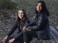 Isabel Ransom, left, and Purnima Robinson, both 16 and in Grade 11 at Glebe Collegiate, say extra-long classes make learning a challenge.