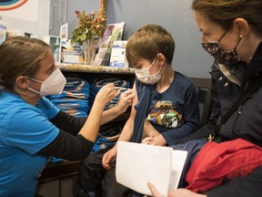 File: More than 109,000 children aged five to 11 have already received their first vaccine dose, Premier Doug Ford said.