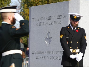 Remembrance Day ceremonies at the National Military Cemetery at the Beechwood Cemetery in Ottawa, November 11, 2021.