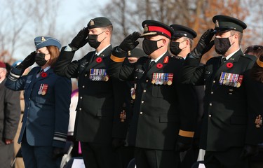 Remembrance Day ceremonies at the National Military Cemetery at the Beechwood Cemetery in Ottawa, November 11, 2021.
