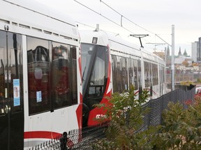An LRT train in operation on Wednesday.