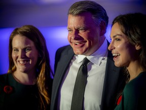 Peter Nicholson, president and founder of the WCPD Foundation, with AFP Ottawa Philanthropy Awards co-chairs Shelagh Connolly and Laura Scaffidi.