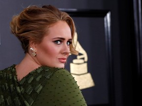 Files: Singer Adele arrives at the 59th Annual Grammy Awards in Los Angeles, California, U.S. , February 12, 2017.