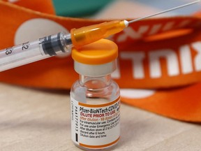 A vial of the Pfizer/BioNTech Covid-19 vaccine for children.