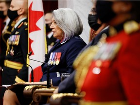 Canadian Governor General Mary May Simon delivers the Throne Speech in the Senate, as parliament prepares to resume in Ottawa, Ontario, Canada November 23, 2021.