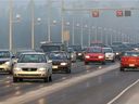 Ottawa-bound traffic on the Champlain Bridge.