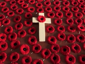 Files: Remembrance Day Poppies in Ottawa Friday Oct 31,  2014.