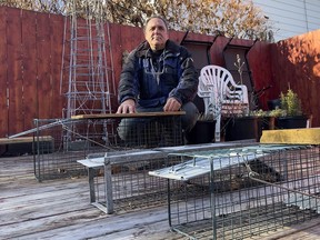 Luc Lacroix says he's trapped about 40 rats in the last three months on his property.