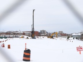 The scene of the super-library project on LeBreton Flats earlier this year.