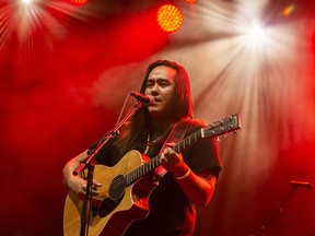 Aysanabee, an Oji-Cree musician signed to the Indigenous record label Ishkōdé, performs at Bluesfest last summer.