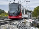 File: Ottawa's Confederation LRT line was out of service after a train derailment on Sept. 19, 2021 west of Tremblay Station. 