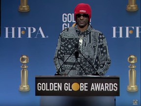 Snoop Dogg at the Golden Globes nominees announcement.
