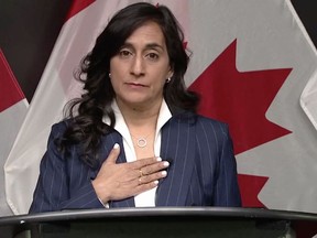 Canada's Minister of National Defence Anita Anand an apology for sexual misconduct in the military. Source: Canadian Armed Forces