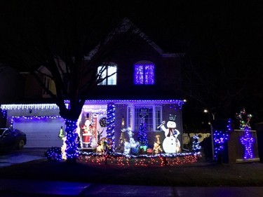 A holiday lights decorated home in the Craig Henry neighbourhood.