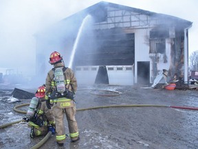 Ottawa Fire Services received a 911 call at 1:59 p.m. Sunday, Dec. 26, 2021, stating that flames were visible coming from a repair shop on 9th Line Road.