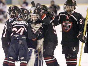 File: Members of a Chicago team celebrate a goal at the Bell Canada Cup. Organizers have cancelled the 2021 cup.