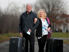 Dale, left, and Gerry Ashton are anxious to get back to travelling the world.