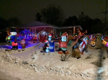 Homes with holiday lights in Westboro