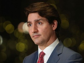 Prime Minister Justin Trudeau, during a news conference announcing a COVID-19 travel advisory.