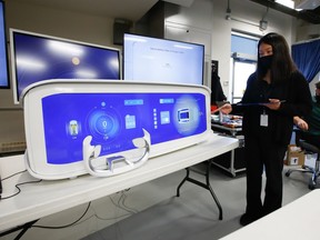 A demonstration of BlackBerry IVYÕs features is led by Sue Ludwig, Senior Manager, Software Development, at BlackBerry QNX in Ottawa.