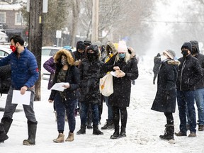 Dr Nili Kaplan-Myrth held another Jabapalooza vaccination clinic, this time with priority for education workers and pregnant women, on Sunday, Jan. 9, 2022, at Glebe Collegiate Institute.