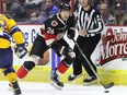 Cody Caron, seen here playing for Cincinnati Cyclones of ECHL. Caron was captain of Carleton Ravens but left school to turn pro because of COVID-19 restrictions.  Must carry credit for Tony Bailey Photography