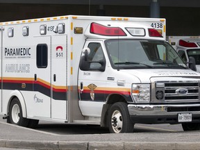 File: Ottawa paramedics treated a woman on Monday struck by a garbage truck.