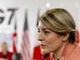 Canadas Foreign Affairs Minister Melanie Joly at the G7 Summit in Liverpool, England on December 12, 2021.