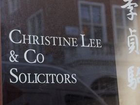 General view of the Christine Lee & So Solicitors office on Wardour Street on January 13, 2022 in London, England. MPs have been warned Chinese national Christine Lee has been attempting to influence politicians.